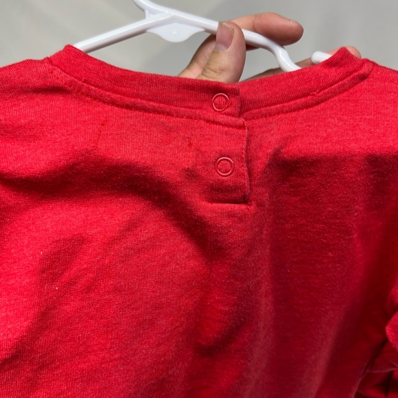 DKNY toddler sweater shirt Red with glitter sparkles /NY landscape size 2T - Picture 7 of 7